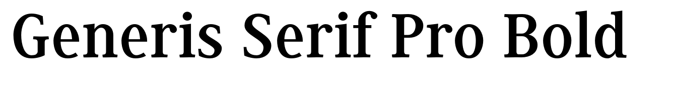Generis Serif Pro Bold